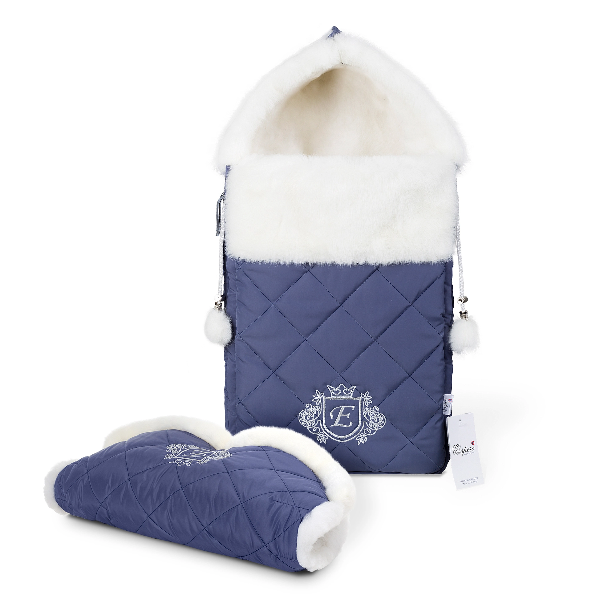 Зимний конверт и муфта Esspero Elvis (100% шерсть) (Sky)