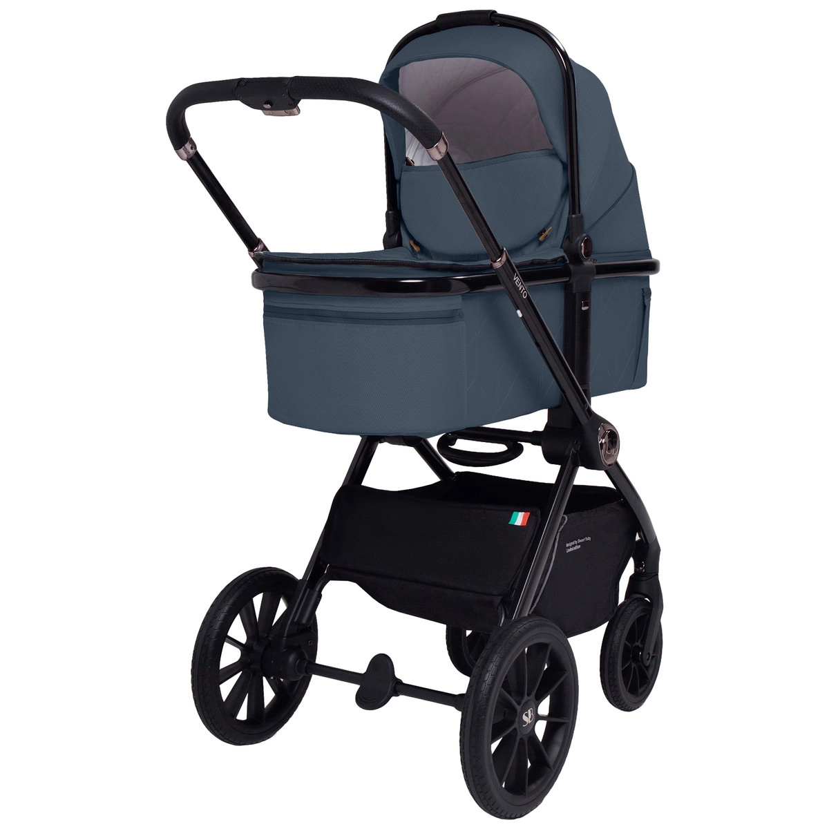 Детская коляска Sweet Baby Vento Black 3 в 1 Blue ufsu4axsz2vo266izfh5wgdp022wumky