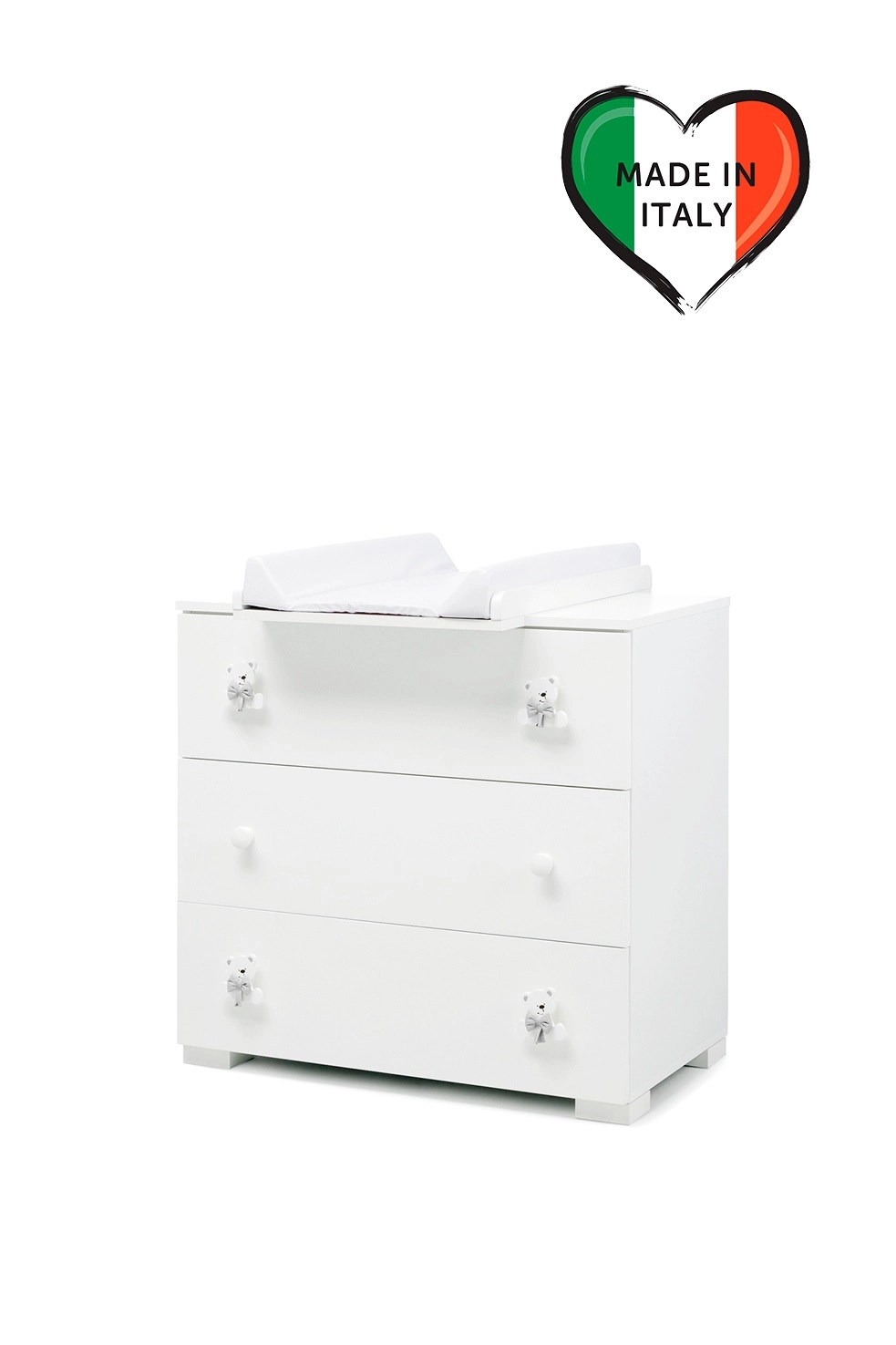 Тумба Erbesi Tato с пеленальным матрасиком белый/серый 108132904-tumba-erbesi-tato-s-pelenalnim-matrasikom-beliiserii