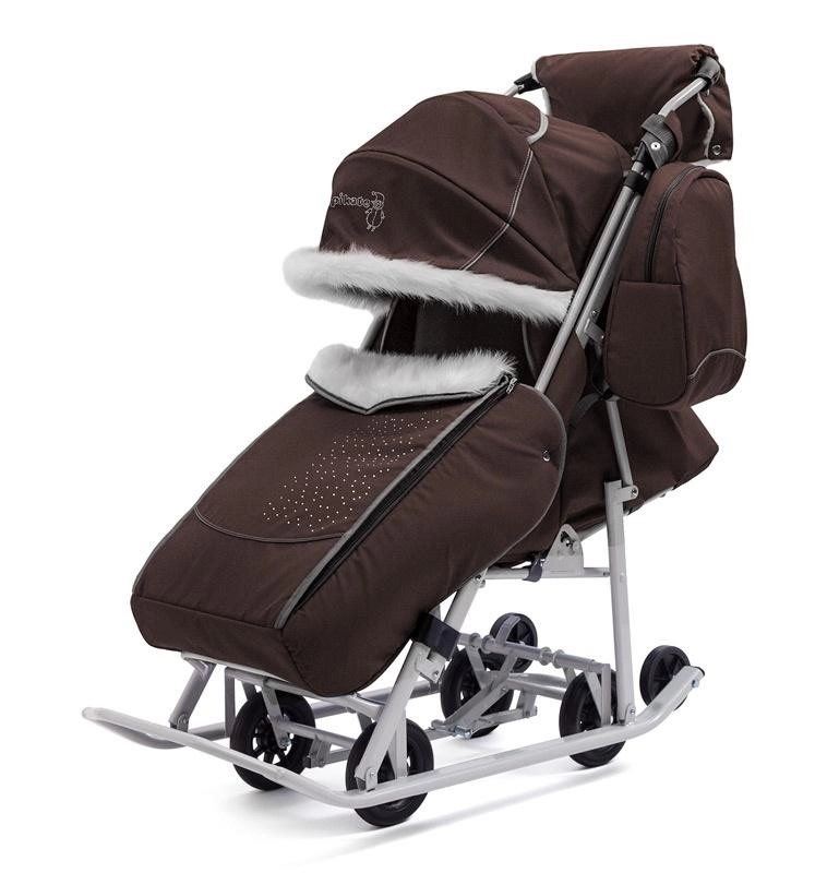 Санки-коляска Pikate Снеговик Шоколад nho21p18teqet7wq2qj18l0kftlj4n50