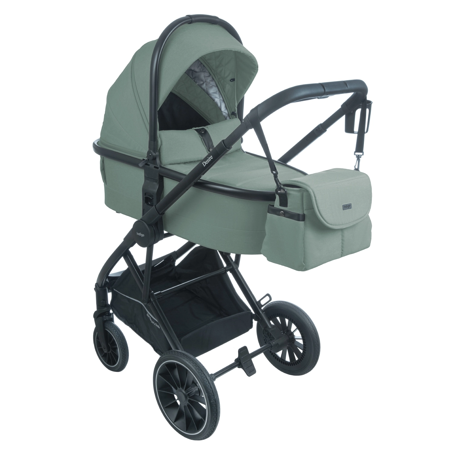 Коляска 2 в 1 INDIGO DESIRE  зеленый cb02b516d6c0cc5d873b668ce12d9506