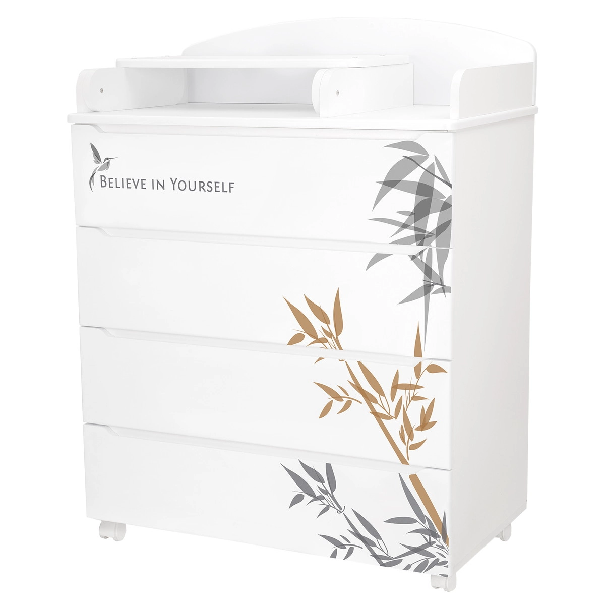 Комод Indigo Green Line с узким пеленальным столиком, ЛДСП, МДФ  Бамбук q2f2ixou53f75xpgkjdi996k21coj6qf