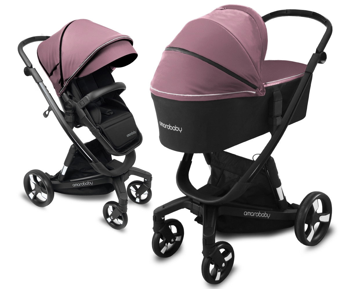 Коляска 2 в 1 Amarobaby Tutum с Auto Brake Розовый 9jvtas5utkvz3ookpor62jiioxdbnjki