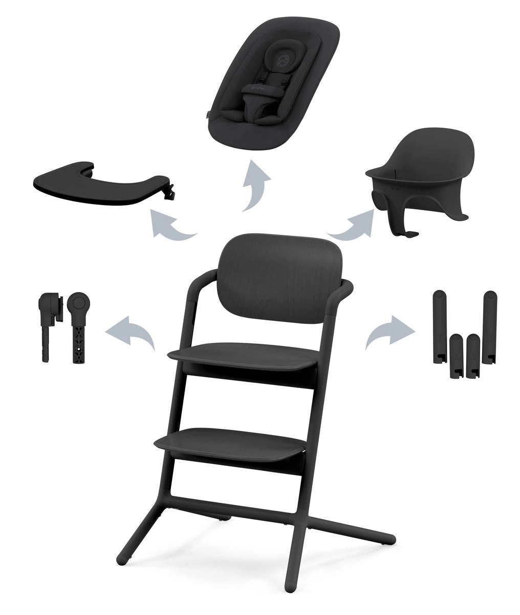 Стульчик Cybex Lemo 4-in-1 Set  (Stunning Black)