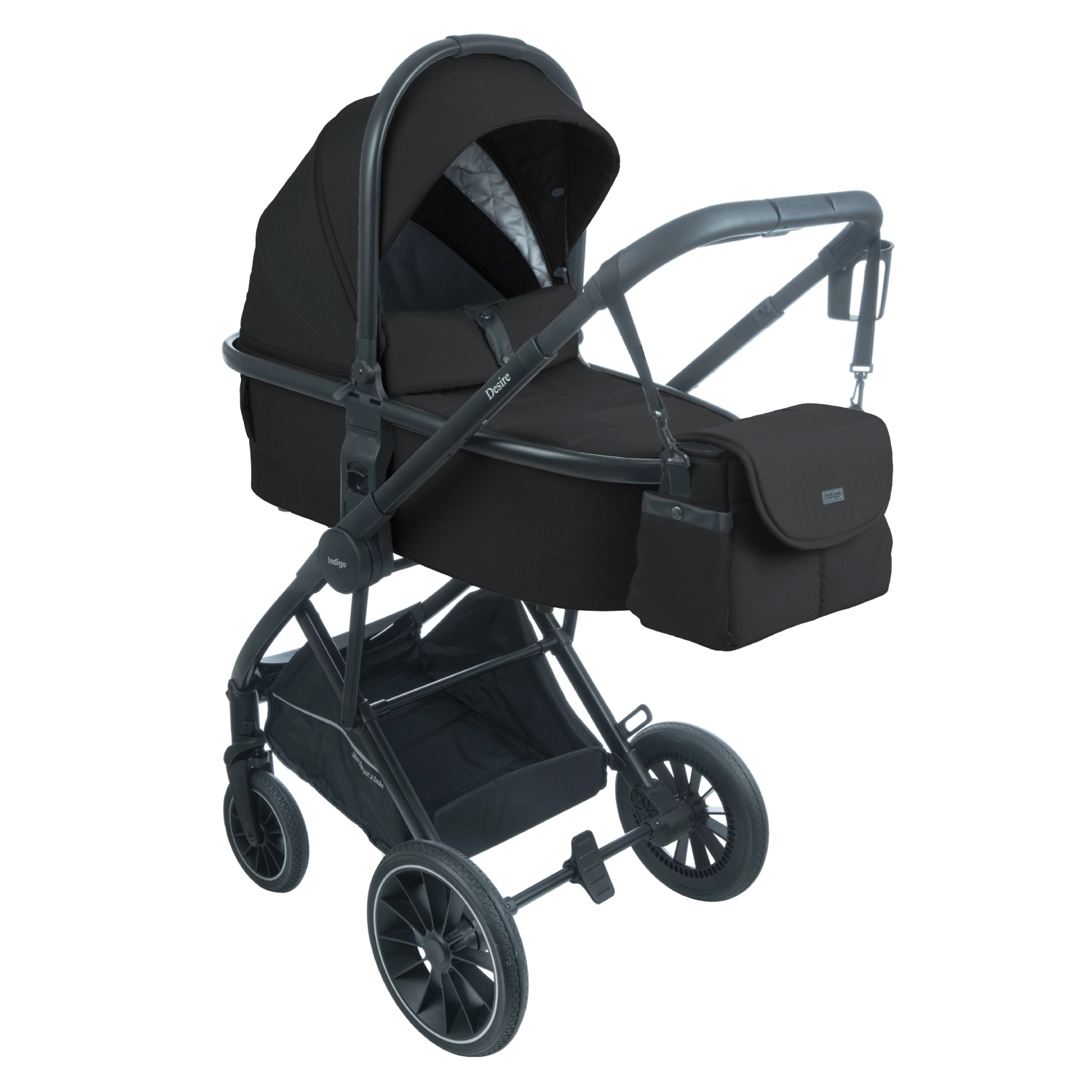 Коляска 2 в 1 INDIGO DESIRE  черный d7dfe7c24f6a1b2ba196e5ff99ce11f8