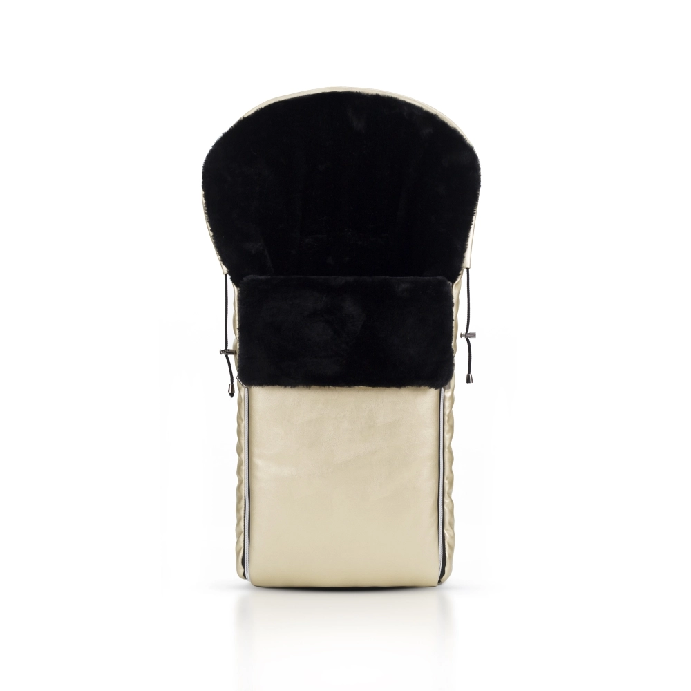 Конверт в коляску Beatrice Bambini Nero Max (экокожа) (Gold)