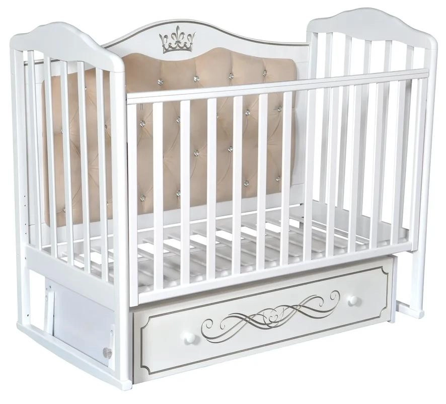 Детская кроватка КЕДР Helen 7 УМ Белый wkixikgv6lhypo6sqq1do43ptu4aee90