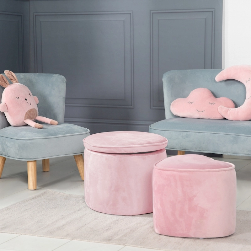 Детский велюровый овальный пуфик ROBA Lil Sofa Розовый bdf1pg8gx602j5ifyl4w1qi7kp72badn