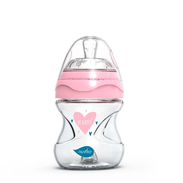 Антиколиковая бутылочка Nuvita 6013 Glass Collection 140мл, стекло розовый 108135048-antikolikovaya-butilochka-nuvita-6013-glass-collection-140ml-stek