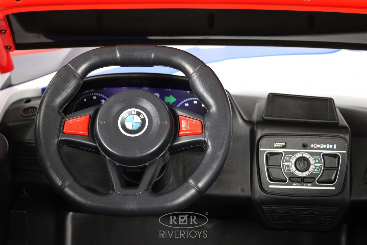 Детский электромобиль RiverToys K007AM белый 40pwr38uy0n69sfspri34ysuux3ec49x