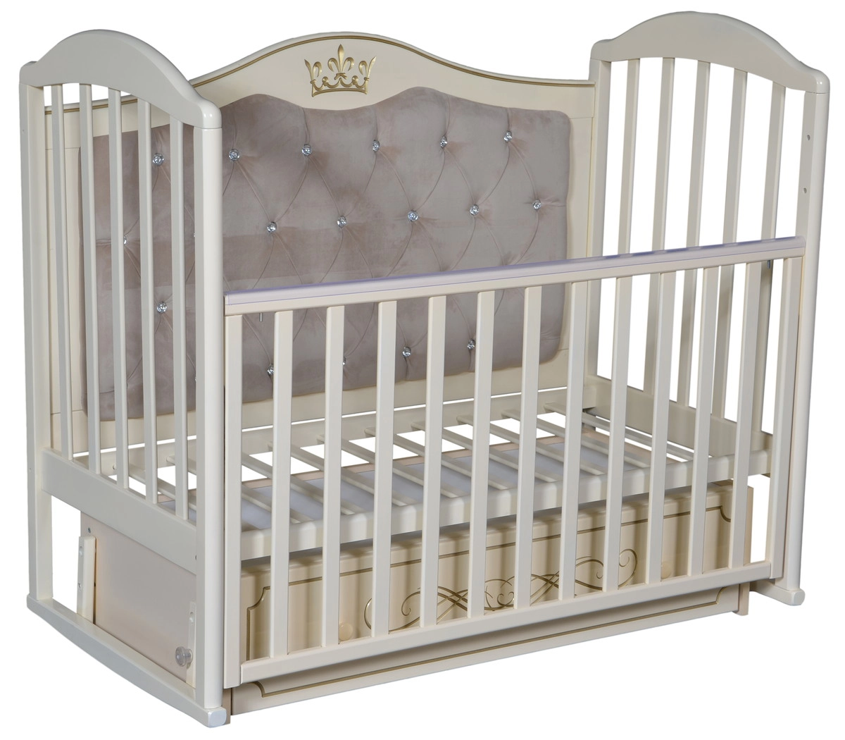 Детская кроватка АНТЕЛ Anita 999 УМ с мягкой спинкой Белый vt9335f9bqfyc56vs9c83y11ejtvw12f