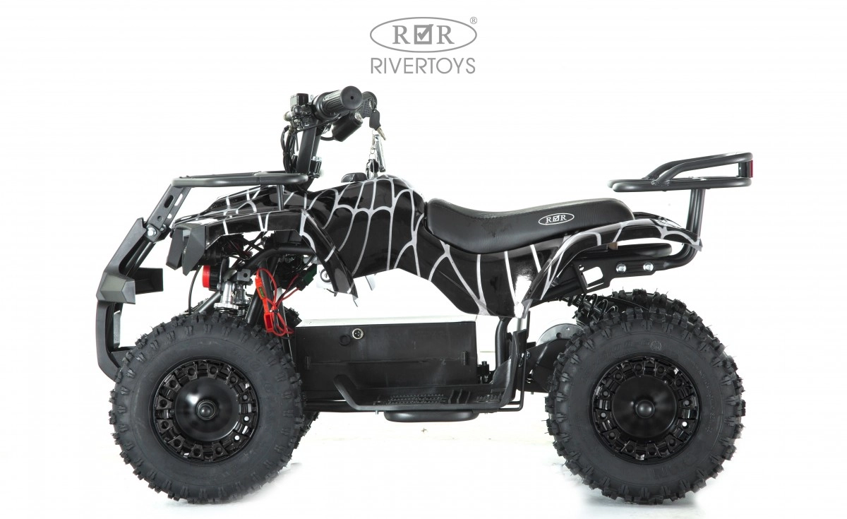 Детский электроквадроцикл RiverToys TIKI черный спайдер ci1yu1y5fno3wag3e1d03co8cj456t29