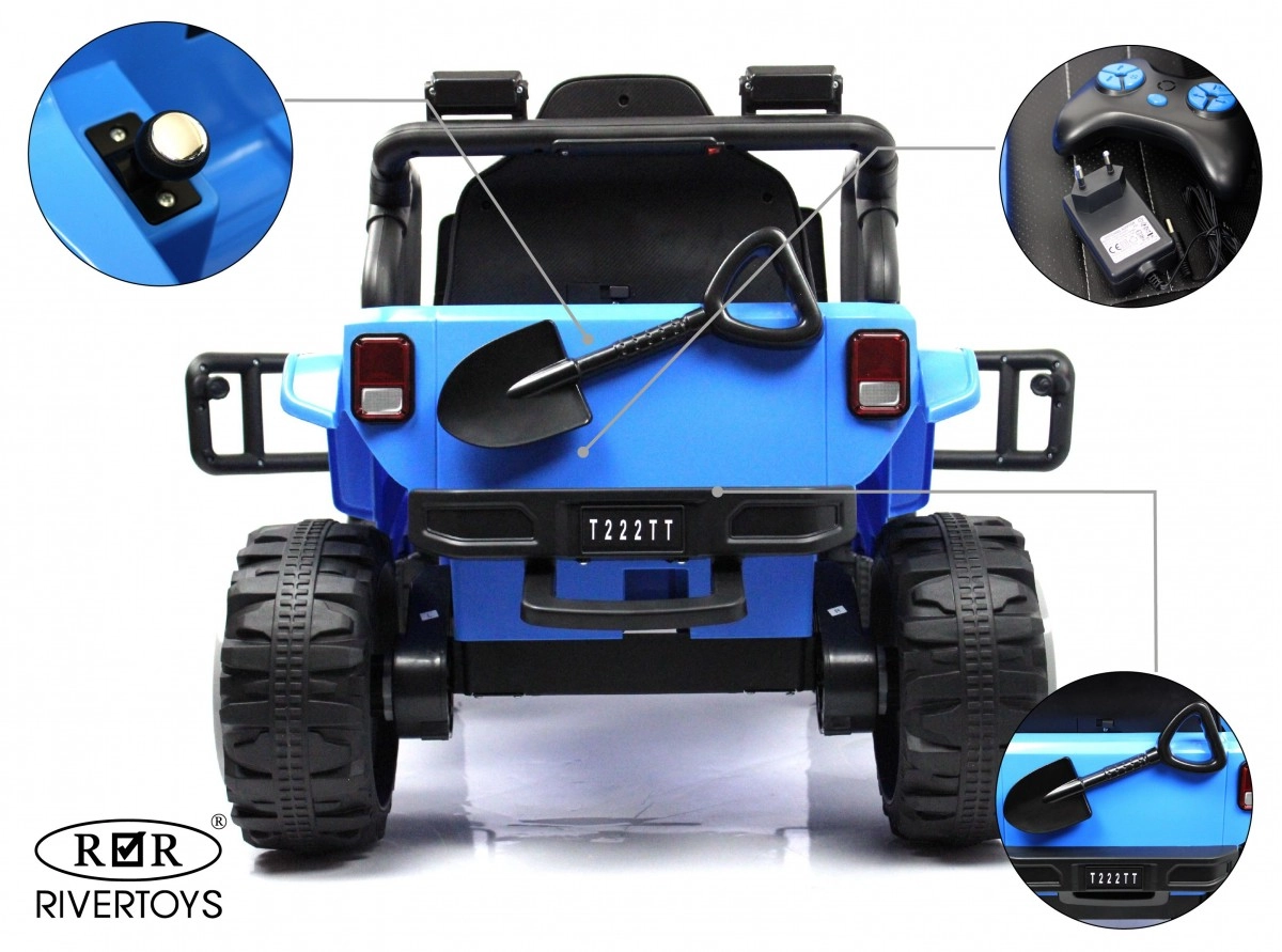 Детский электромобиль RiverToys T222TT 4WD синий ouc5sivvub1rwh32ouya230icit5d9kl
