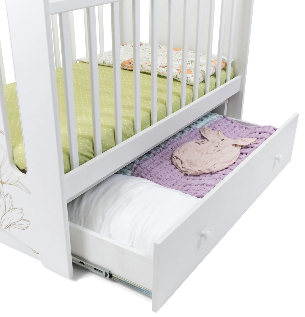 Детская кроватка Sweet Baby Sofia маятник с ящиком Белый frwkig91f2we1ttqy123zxm5ncfzxie0