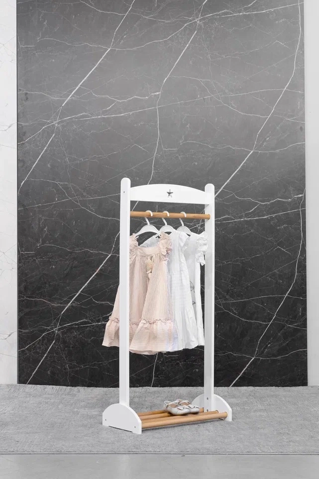 Вешалка напольная ANTEMI (Белый/Дерево)