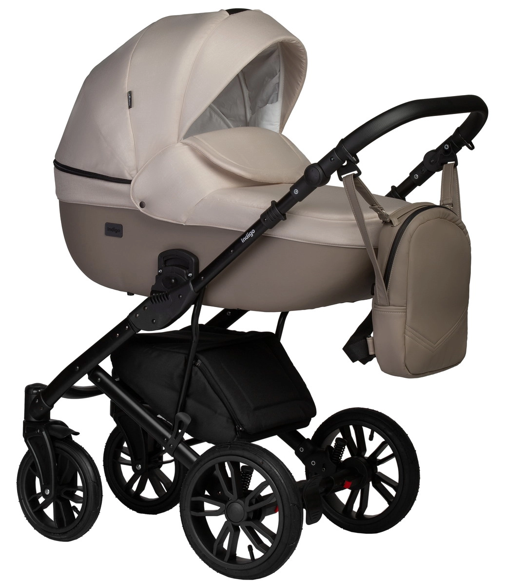 Детская коляска Indigo Mio S 2 в 1 03 т.бежевая кожа+св.бежевый mxjo3mtej3ahjnhtlnwp7rzzumr8eud5