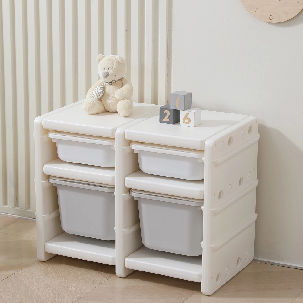 Стеллаж для игрушек UNIX Kids(4 ящика) Grey 108131671-stellazh-dlya-igrushek-unix-kids4-yashika-grey