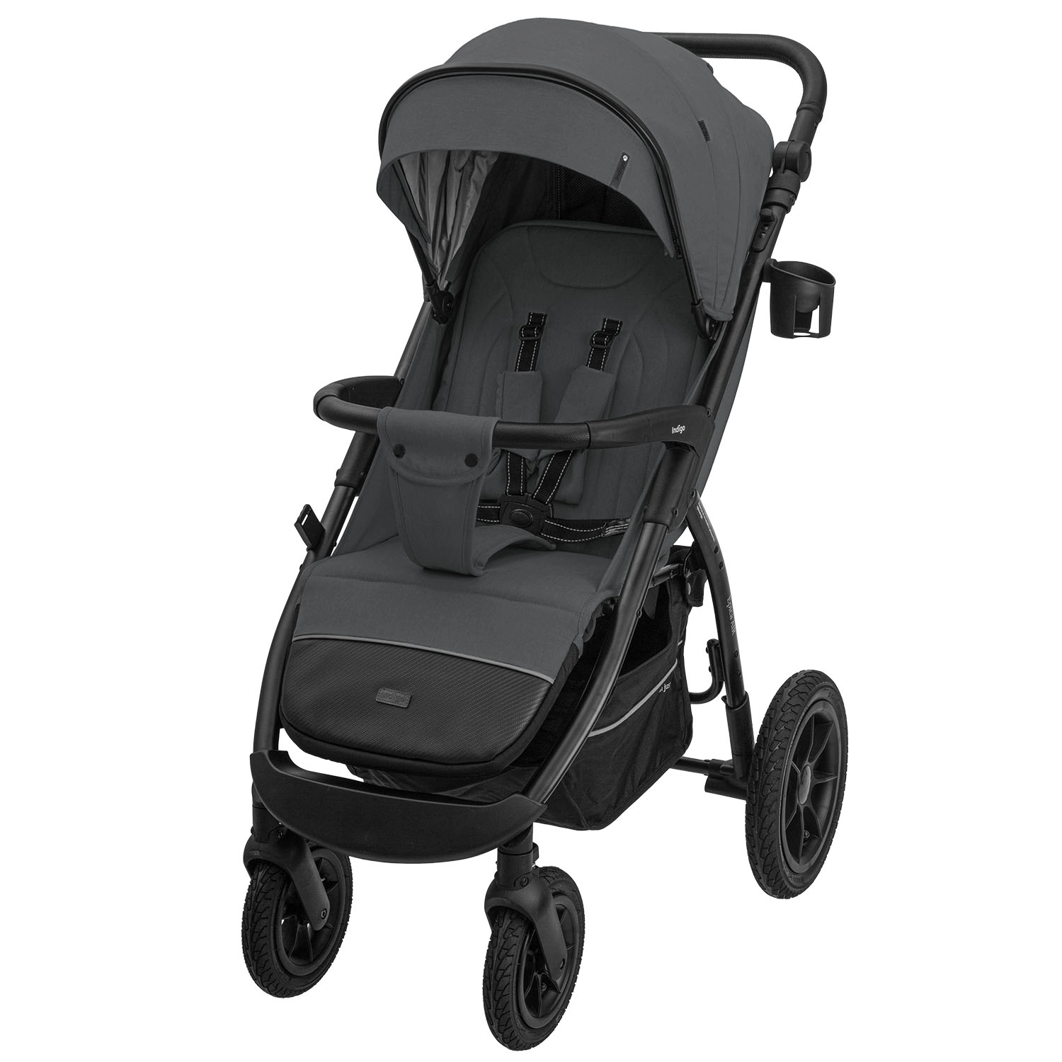 Прогулочная коляска INDIGO EPICA XL AIR с сумкой  темно-серый d98105fc3d4a241bd4a86a1d66c402d2