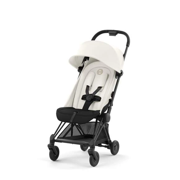 Прогулочная коляска Cybex Coya ( Matt Black Off White с дождевиком и бампером)