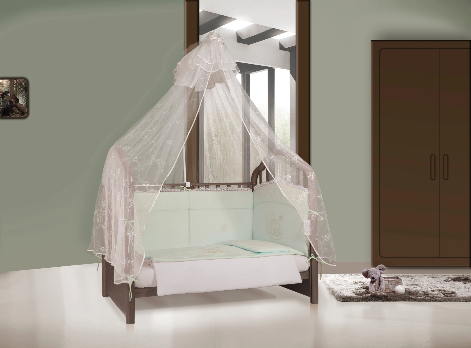 Комплект постельного белья Esspero Diamonds (Light Green)