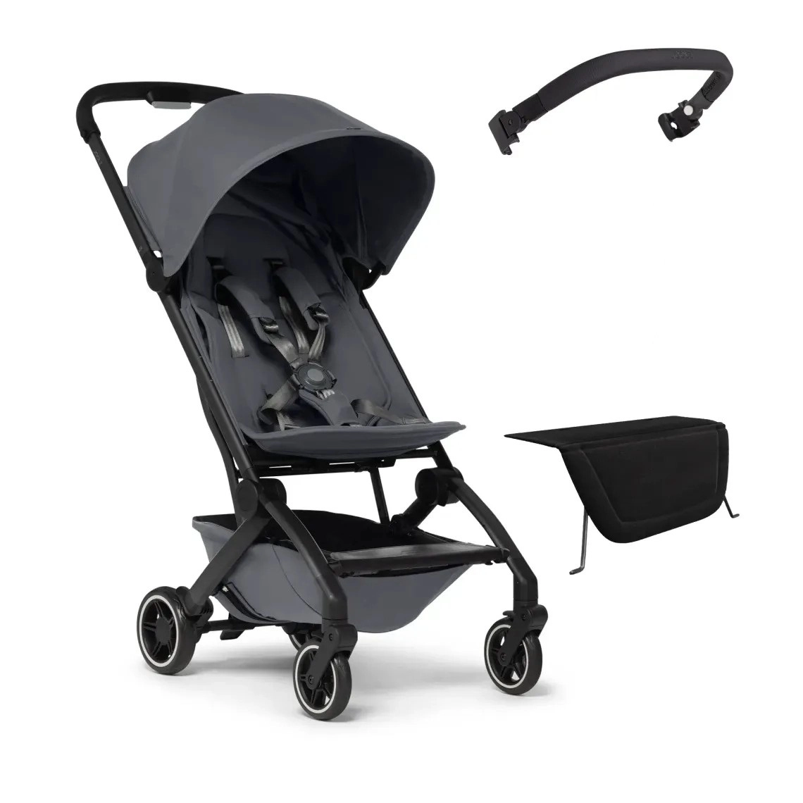 Прогулочная коляска Joolz Aer Plus SE (Stone Grey с подножкой и бампером)