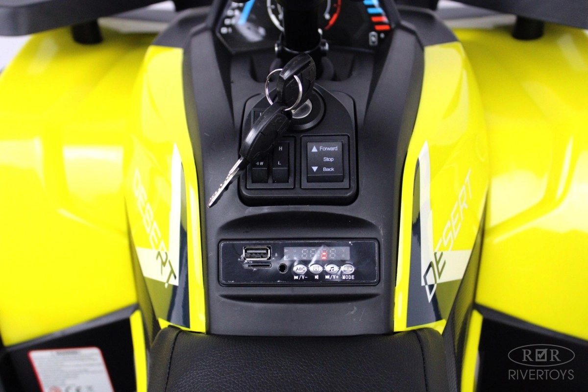 Детский электроквадроцикл RiverToys H999HH жёлтый a4k6n4plzvgt6hryd0aiu253at4pzfop