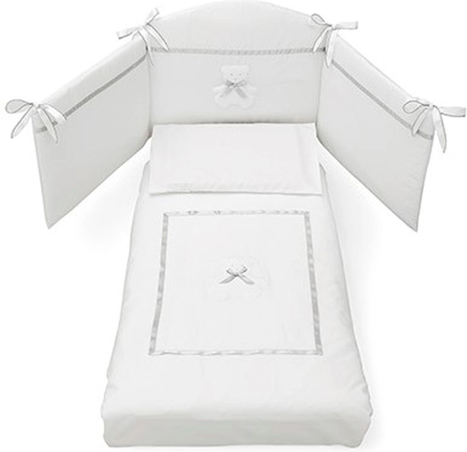 Комплект постельного белья Erbesi Bubu (3 предмета) (Белый/Серый)