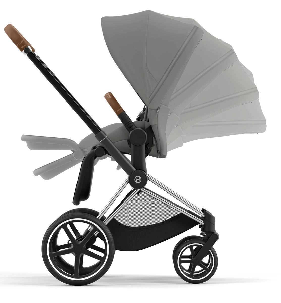 Коляска 2 в 1 Cybex Priam IV (шасси Chrome Brown) Mirage Grey 451hz1ehuxgh4mnhwv6w1gpy43k53bky