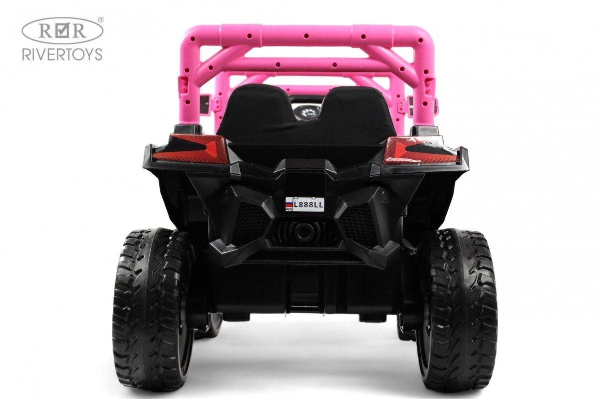 Детский электромобиль RiverToys L888LL розовый 05q3rf5r8e443gxgig805g17t3yr9qhu