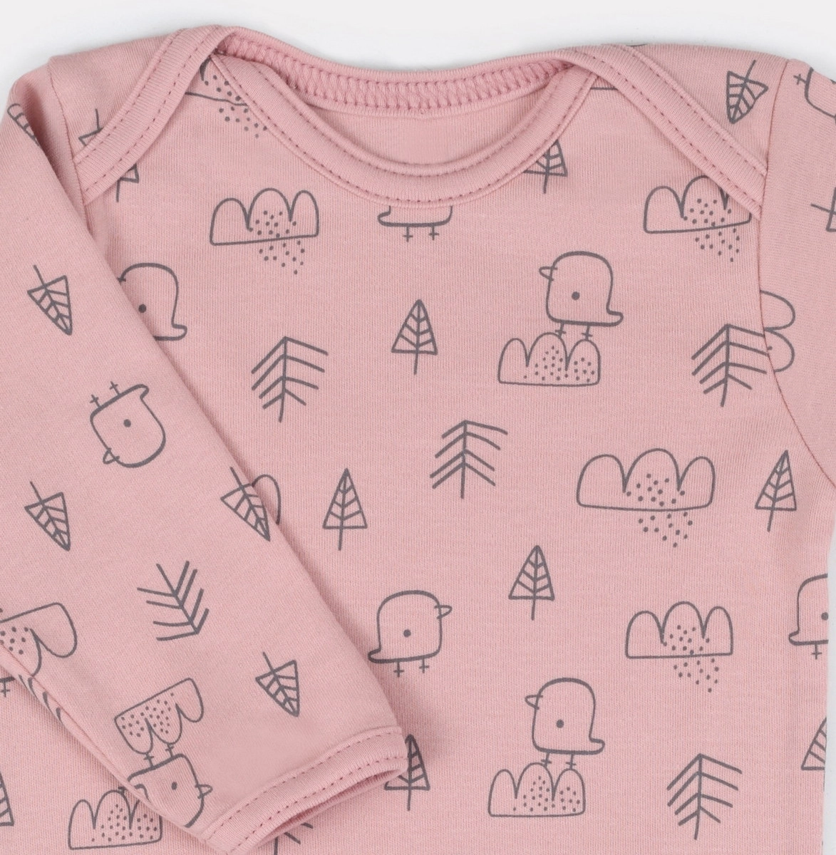 Боди MowBaby Birds с длинным рукавом 3-шт 6182 68 Rose xzpsk4lmojb4y605pk8ieautvh4zrcwa