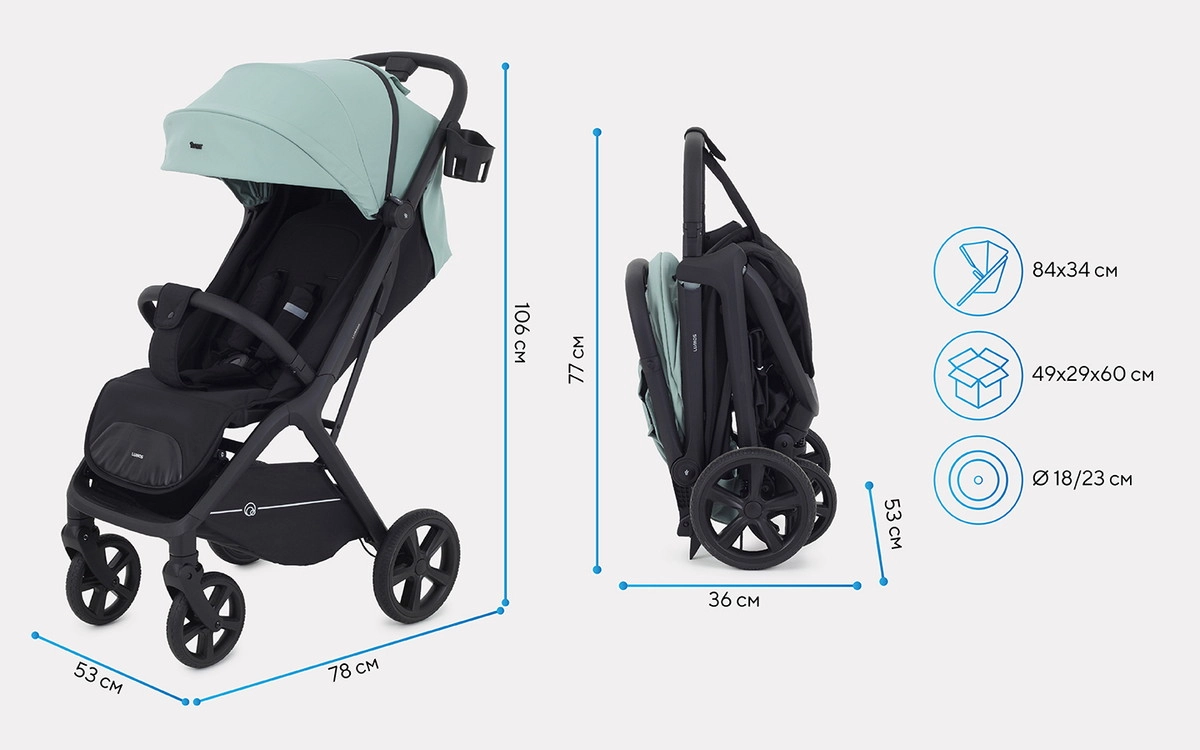 Прогулочная коляска RANT LUMOS Sage Green isbyu0jhaw3ujw9bf7ycsjbio79izlz2