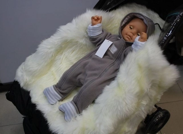 Конверт для новорожденных из овчины с длинным ворсом BOZZ222