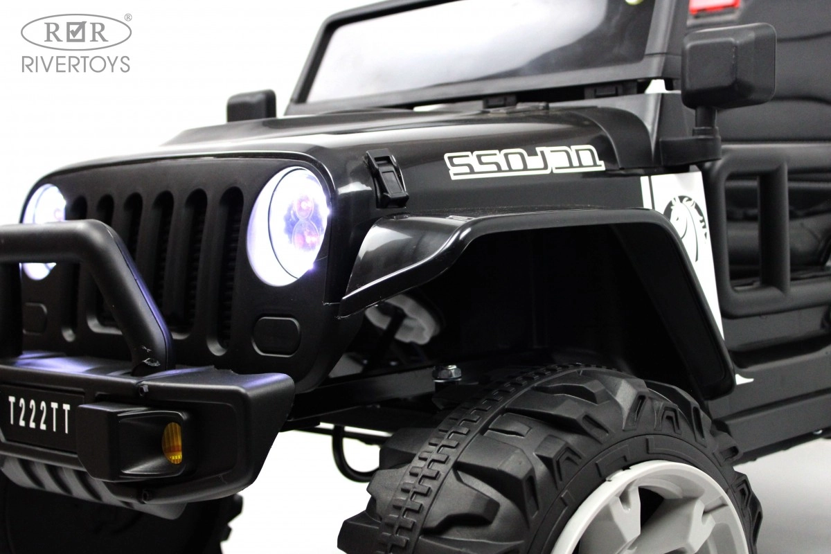 Детский электромобиль RiverToys T222TT 4WD черный k60q35rw0w6ks5fpldcesvaqwxf2biac