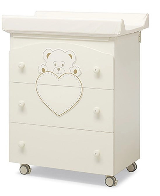 Пеленальный комод с ванночкой Erbesi Cucciolo Pretty (со стразами Swarovski) Ivory (слоновая кость) bfhj6quenrly0tco3abzqbgnfgn98v2h