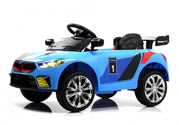 Детский электромобиль RiverToys F444FF (синий)