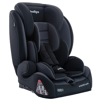 Автокресло Indigo WINNER ISOFIX, YB706B, группа 1+2+3  (черный-серый)