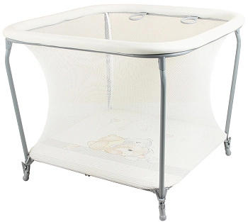 Манеж детский Globex Квадрат коллекция Мишки (серый)