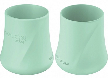 Детская силиконовая чашка Everyday Baby, 2 шт. (мятный)