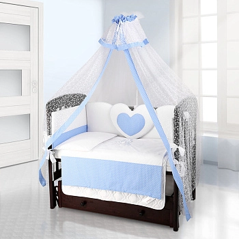 Комплект постельного белья Beatrice Bambini Cuore Puntini (BIANCO BLU)