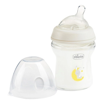 Бутылочка для кормления Chicco NaturalFeeling 150мл 0м+ (стекло) (нейтральный)