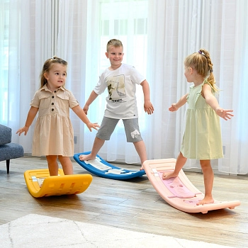 Качалка-балансборд-трансформер UNIX Kids Monster (2 in 1) (Blue)