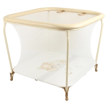 Манеж детский Globex Квадрат коллекция Мишки (бежевый)