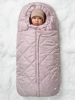 Конверт меховой AmaroBaby Heat 85 см (пудровый)