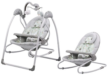 Электрокачели Indigo FRESH (0-15 кг), с адаптером, п/у, 12 мел., 5 скоростей (Зеленый)