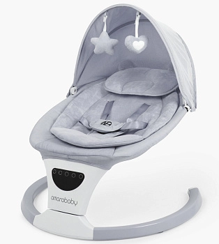Электрокачели AmaroBaby Teddy Swing (серый)