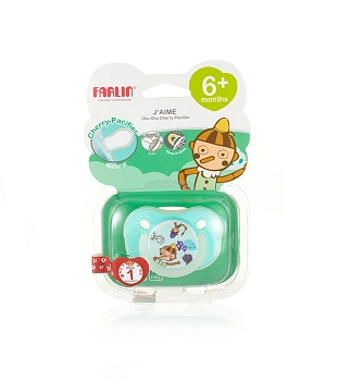 Силиконовая пустышка в форме вишенки Farlin с 6 мес. (Голубой)