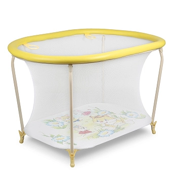 Манеж детский Globex Овал NEW (желтый арт.110804)