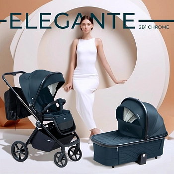 Коляска 2 в 1 Sweet Baby Elegante Chrome (Blue)
