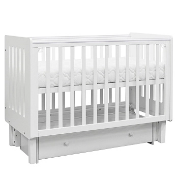 Детская кроватка ANTEMI Mari 120х60 с ящиком (Белый)
