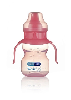 Чашка непроливайка Bebe Due Medic 220 мл. 0+ мес. (Розовый)